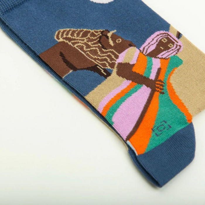 Socken Kunstwerke - Rousseau "Die schlafende Zigeunerin"